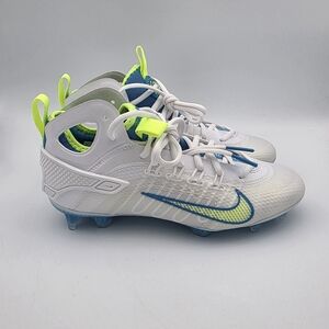 Nike Huarache 9 Elite Mid LAX SE 'Vivid Blue Volt' Lacrosse Cleats Men's Size 7